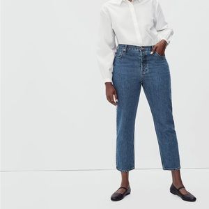 NWT Everlane Curvy 90s Cheeky Jean in Medium Blue, Sz 26x28.5